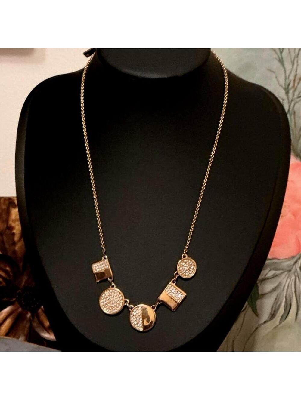 Kate Spade New York Light The Lanterns Gold-tone Geometric Pave Crystal Necklace